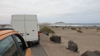 Man kann mit dem Auto bis fast auf den Strand fahren.
